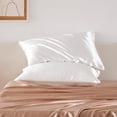 thumbnail image 7 of Satin Pillowcase with Zipper, Similar to Silk Pillow Cases 2 Pack, Silky & Soft Satin Pillow Cases Standard Size for Hair and Skin, Ivory Pillow Covers, Gifts for Women Men, 20x26 Inches, 7 of 7