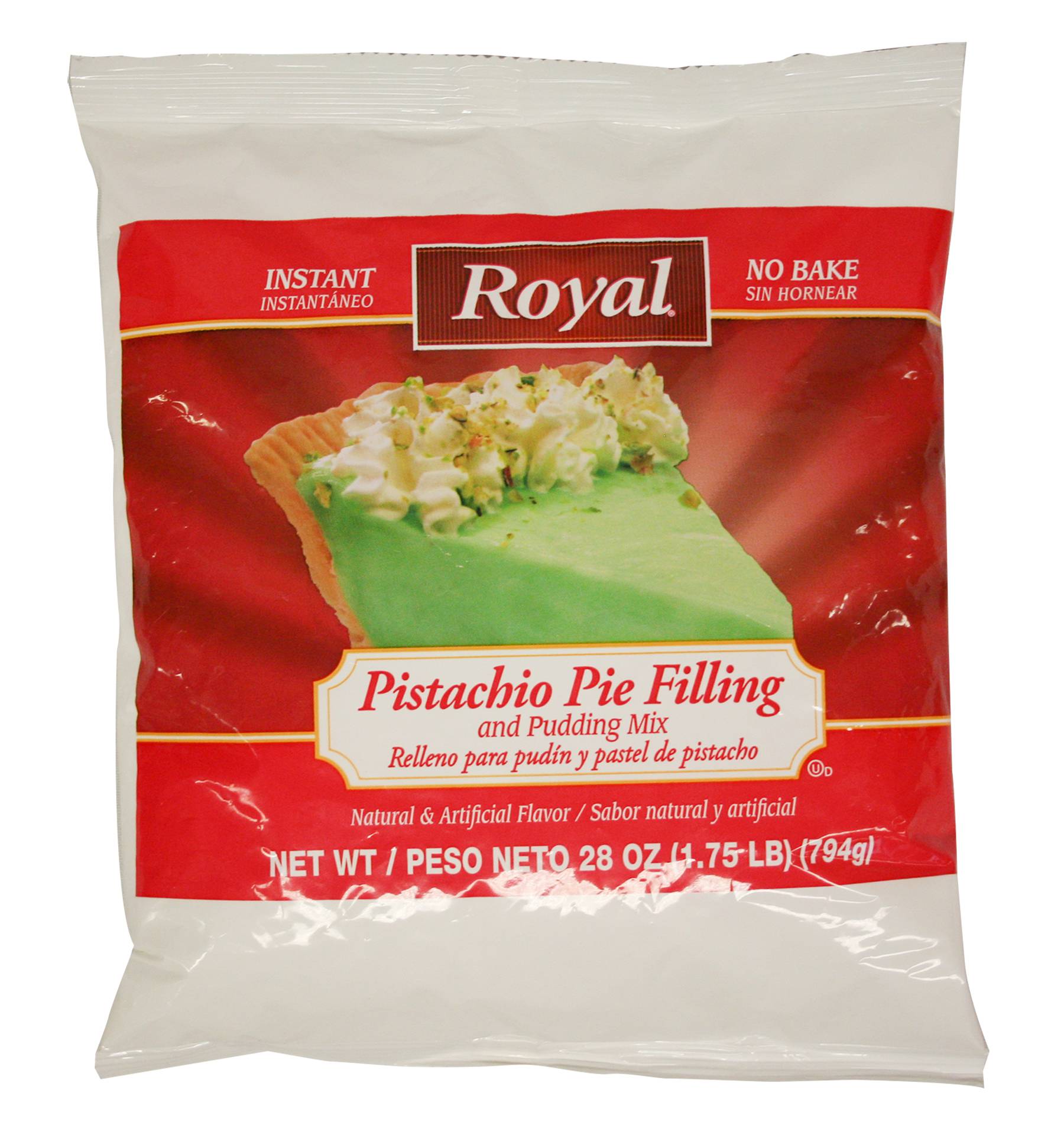 Royal Clabber Instant Pistachio Pudding and Pie Filling Mix 28oz (PACK