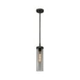 thumbnail image 5 of Innovations Lighting  Lincoln - 1 Light 12" Stem Hung Pendant Matte Black/Plated Smoke, 5 of 5