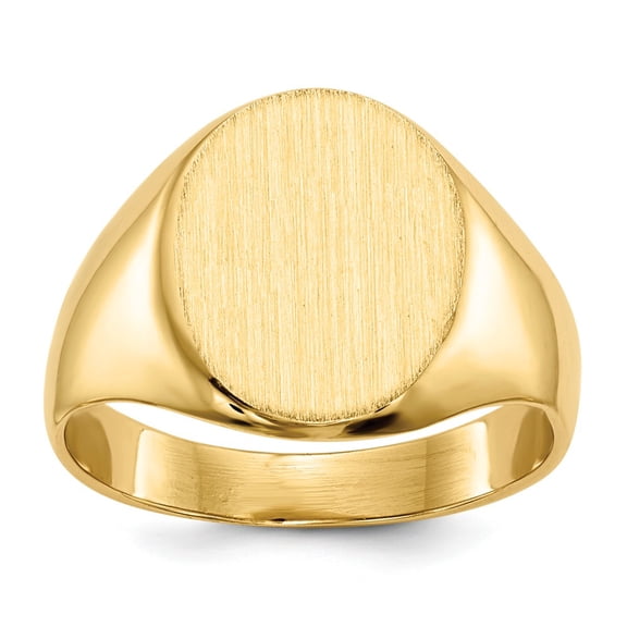 14K Yellow Gold Ring Band Signet
