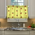 thumbnail image 5 of Apples Pattern Design 27"x36" Linen Look Cafe Curtain Set with Privacy and UV Protection, 5 of 8