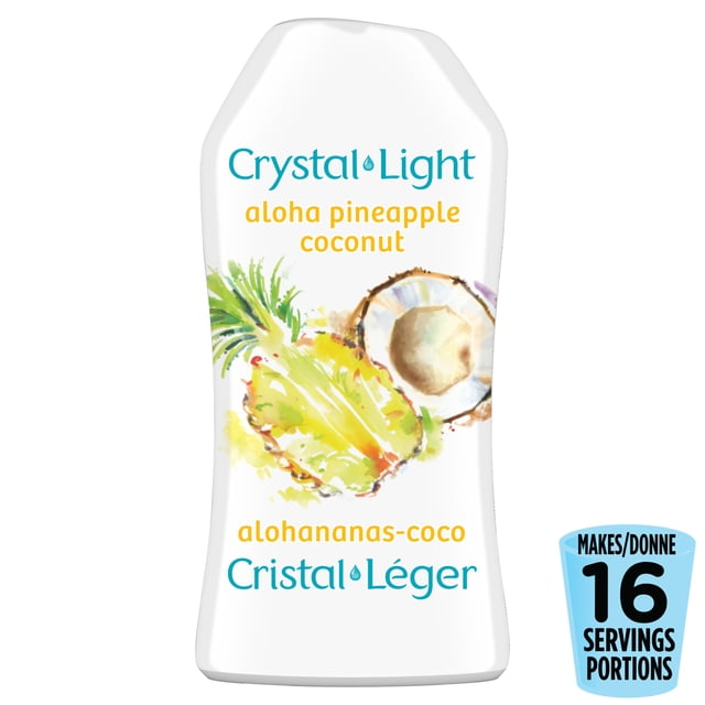 Crystal Light Aloha Pineapple Coconut Liquid Drink Mix, 48 mL Bottle