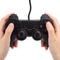 thumbnail image 1 of Consola de juegos portátil con cable USB, controlador de juegos, gamepad negro para computadora PC, 1 of 8