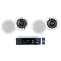 Rockville BLUAMP 150 Home Stereo Bluetooth Amplifier (4) 6.5" Ceiling Speakers