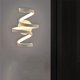 thumbnail image 4 of Aplique de pared LED en espiral de 18 W para salón, mesita de noche, dormitorio y pasillo. Aplique de pared moderno y sencillo de aluminio acrílico blanco., 4 of 5