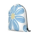 thumbnail image 2 of XMXT Waterproof Gym Bag, Blue Petal Pattern Drawstring Backpack for Men, s White, 2 of 8
