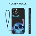 thumbnail image 1 of Funda de Disney Stitch The Baby para Apple iPhone 14, 13, 12, 11 Pro Max, mini, XS, XR, X, 8, 7, 6S, 6 Plus, funda de teléfono líquida con cuerda izquierda Fivean unisex, 1 of 2