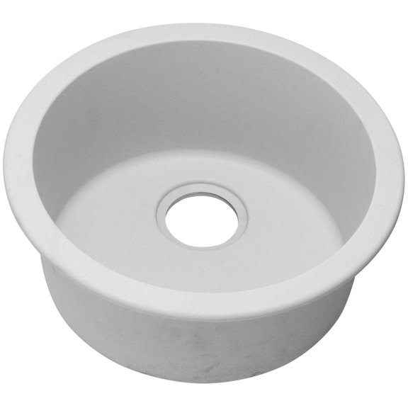 Open Box Elkay ELG16FBWH0 Elkay Quartz Classic 18-1/8" x 18-1/8" x 7-1/2", Single Bowl Dual Mount Bar Sink, White