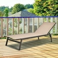 thumbnail image 3 of Costway  2 PCS Patio Lounge Chair Chaise Recliner Back Adjustable Garden Brown, 3 of 10