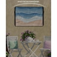 thumbnail image 6 of Outdoor TV Cover 30 to 32 Inch Weatherproof, Abstract Coastal Waterproof TV Screen Protector for Outside Decor with Zipper and Pocket 30"L x 19"H&nbsp; , Wave Pattern Beach Steel Blue Sandy Brown, 6 of 7