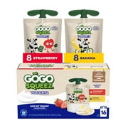 GoGo squeeZ Low Fat Yogurtz Strawberry and Banana Yogurt Snack Pouches, 3 oz (16 Pack)
