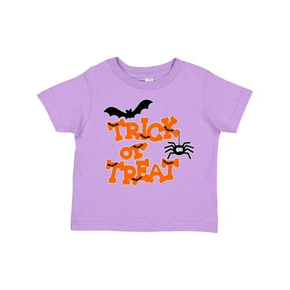 Inktastic Halloween Trick-or-treat with Spider and Bats Boys or Girls Toddler T-Shirt