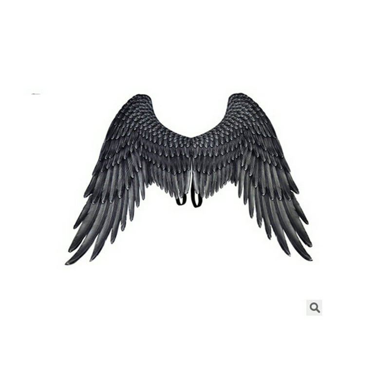 FOCUSNORM 3D Angel Feather Wings for Cosplay Party Costumes Children Adult  Big Large Black Wings Devil Costume