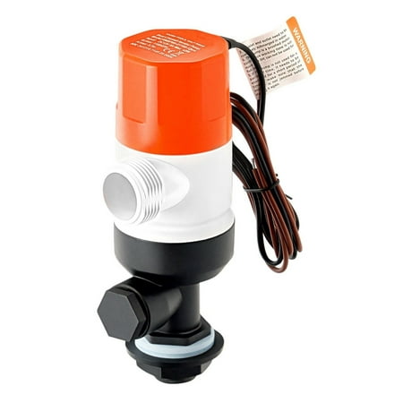 Livewell Pump 12V 1100GPH Boat Aerator Pump Dual Inlet Baitwell Pump for Fishing Boats Marine Bilge Pump with Straight Tube Design