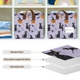 thumbnail image 4 of Yayeee Foldable Storage Basket for Shelves with Handles Waterproof Cloth Bins, Purple Halloween Pumpkin, 4 of 7