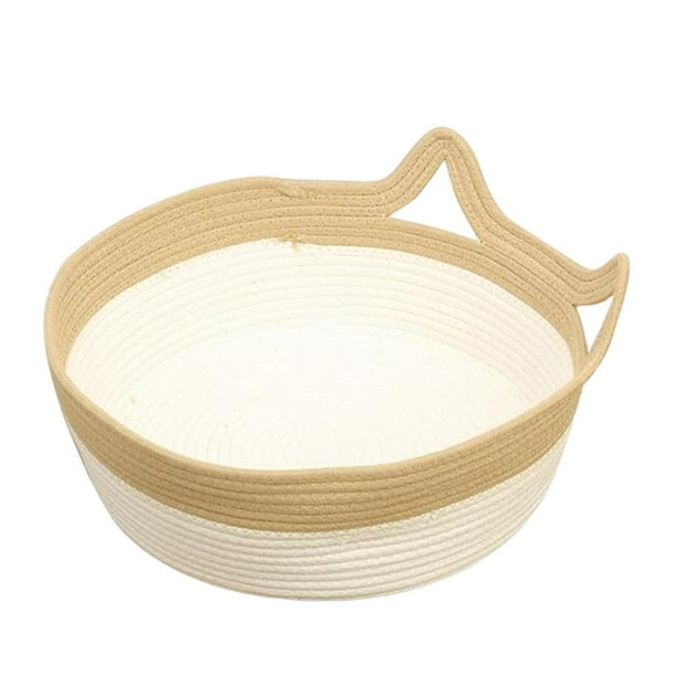 Cesta para Cama de gato Sunnimix Cama tejida para gatos Rascador para gatos hecho a mano 15cmx48cm