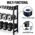 thumbnail image 5 of Niffgaff 3 Tier Dumbbell Rack Weight Rack Stand Only for Home Gym Storage Organizing Dumbbells Up to 390 lb Capacity, 5 of 9