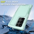 thumbnail image 6 of TECH CIRCLE Galaxy S23 Ultra Rugged Hybrid Case, 360° Full Body Protection Heavy Duty Hard PC Back Soft TPU Bumper Scratch Resistant Shockproof Cover Cases for Samsung Galaxy S23 Ultra 2023, Green, 6 of 8