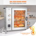 thumbnail image 3 of STAWAY Shawarma Grill Machine - 5 String Gas Vertical Broiler, Stainless Steel, Dual Burner, Portable Rotisserie for Home & Restaurant Cooking, 3 of 8