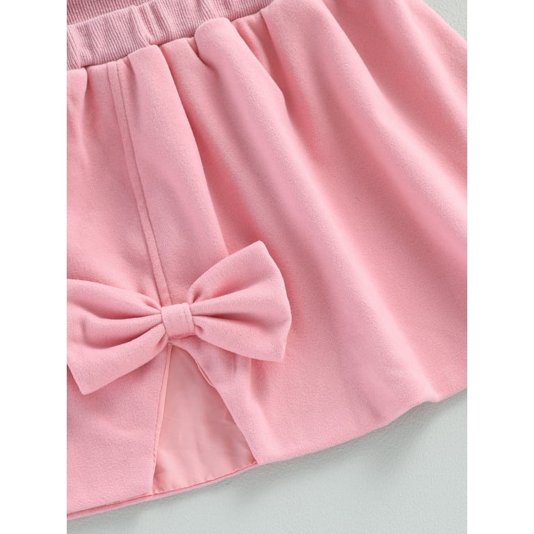 Bagilaanoe 2Pcs Toddler Baby Girl Skirt Set Pink Long Sleeve Bagilaanoe 2Pcs Toddler Baby Girl Skirt Set Pink Long Sleeve