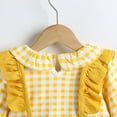 thumbnail image 5 of Baby Girls Clothes Set Toddler Long Sleeve Top Strap Overall Dress Girl Fall 2Pcs Suspender Skirt Outfits Yellow A 12-18 Months, 5 of 6