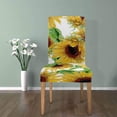 thumbnail image 4 of KXMDXA Yellow Sunflowers Stretch Chair Cover Protector Seat Slipcover for Dining Room Hotel Wedding Party Set of 1, 4 of 5