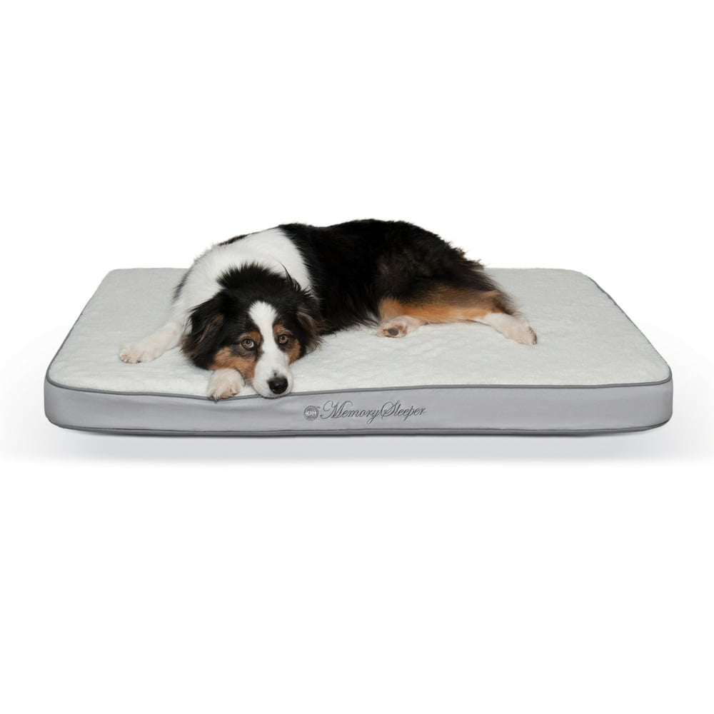 K&H Pet Products Memory Sleeper Dog Bed, Large, Gray
