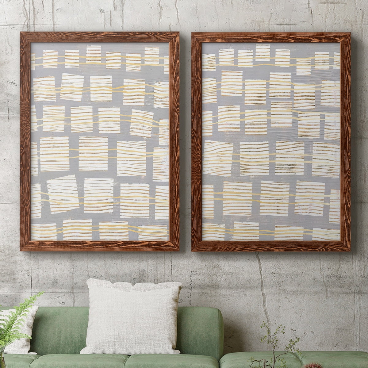 Networks I - Premium Framed Canvas 2 Piece Set - Ready to Hang
