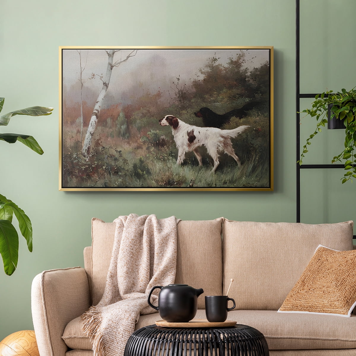 Vintage Landscape-CCLIX By Wexford Home Framed in Gold Wood Gallery Wrapped Canvas 25 in. x 37 in.