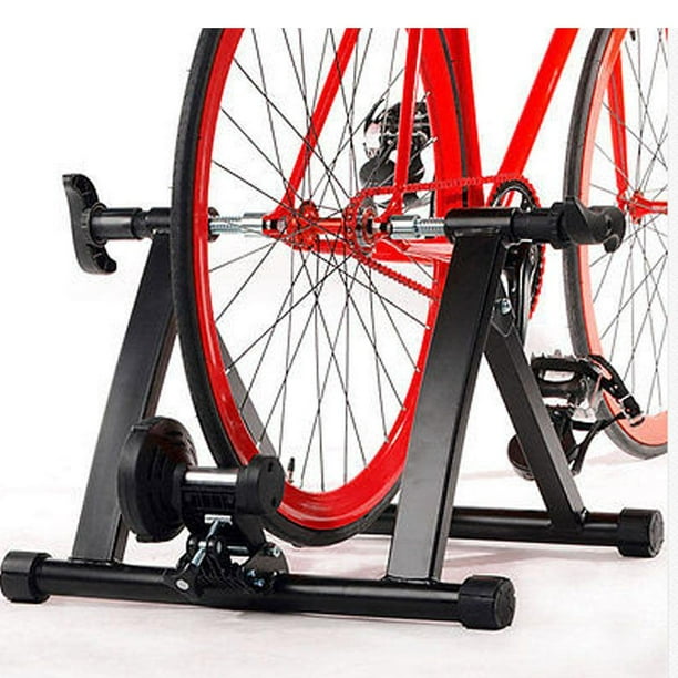 Ktaxon Bike Trainer Stand 5 Level Magnetic Resistance Indoor Stationary Bicycle Exercise Stand For Home Workout Road Cycling Training Walmart Com Walmart Com