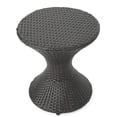 thumbnail image 3 of Multi-brown Wicker Side Table, 16-inch Hourglass / Add Functionality to Outdoor Spaces, 3 of 5