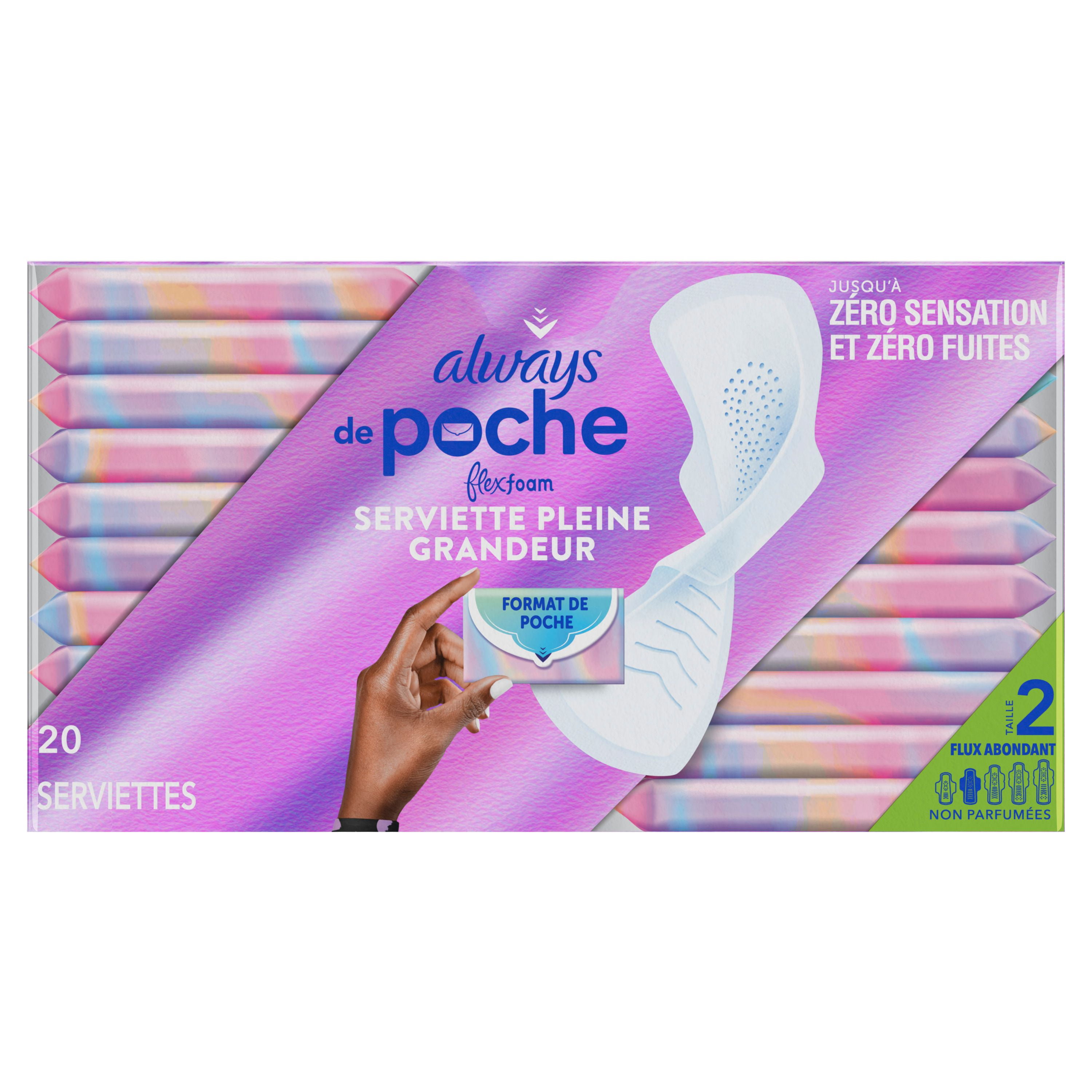 Always Pocket with FlexFoam Pads, Size 2, Heavy Flow, with Wings, Unscented