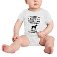 thumbnail image 2 of Sorry I Can't I Have Plans With My American Staffordshire Terrier Love Pet Dog Funny Baby Jumpsuits (White, 12-18 Months), 2 of 5