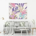 thumbnail image 6 of Butterfly Lavender Tapestry Wall Hanging Tapestries Happy Colorful Hippie Psychedelic Art Polyester Carpet Wall Decorative for Living Room Bedroom 90x60inch, 6 of 7