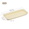 thumbnail image 2 of Unique Bargains 30.5x14cm Plastic Rectangular Plant Pot Saucer Flower Drip Tray, Beige 6 Count, 2 of 5