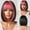 W04-12inch, variant on Burgundy Short Bob Wigs For Women Wine Red Wigs with Bangs Synthetic Hair Cosplay Wig