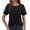 Black, variant on HXWCHs Women Solid Color T Shirts 3 Pack Women's Summer Casual Tunic top Short Sleeve Crew Neck Blouse for Dressy Beach Fashion L Black
