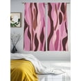 thumbnail image 3 of Pink Brown Sheer Curtains 72 Inches Long 2 Panels Abstract Light Filtering Semi Sheer Window Curtains Drapes for Bedroom Living Room 52"x72", 3 of 6