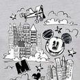 thumbnail image 3 of Disney - Mickey Mouse - Skyscraper, Airplanes, & Clouds Sketch - Juniors Fitted Graphic T-Shirt, 3 of 5