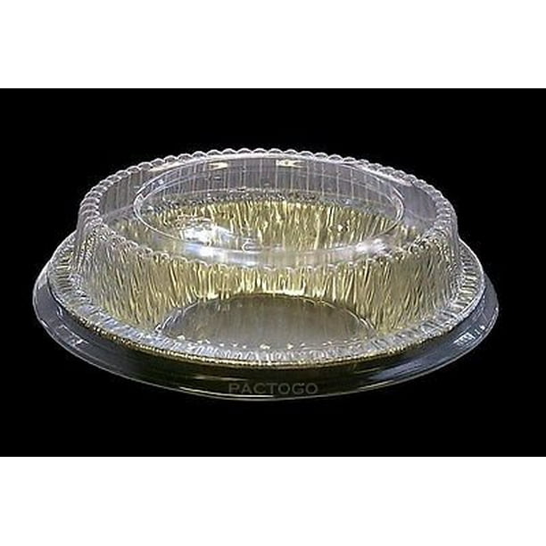 Durable Packaging 4 7/8" Aluminum Foil Tart / MiniPie Pan w/Clear