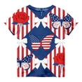 thumbnail image 4 of Ruyang Girls 4th of July T Shirt Statue of Liberty American Flag Firework Print Short Sleeve Summer Casual Patriotic Tee Tops, 4 of 5