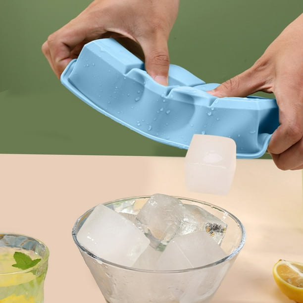 Fiudx Bandeja de Hielo de Silicona Grande, Moldes Hexagonales para Cubitos de Hielo, Diseño Fácil de Desmoldar, Cubitos de Hielo Grandes para Whisky, Ideal para Enfriar Cócteles, Ideal para Fiestas,
