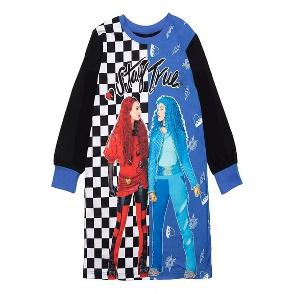 Descendants Girl's Character Red and Chloe 'Stay True' Soft Nightgown, Gown, Size 10