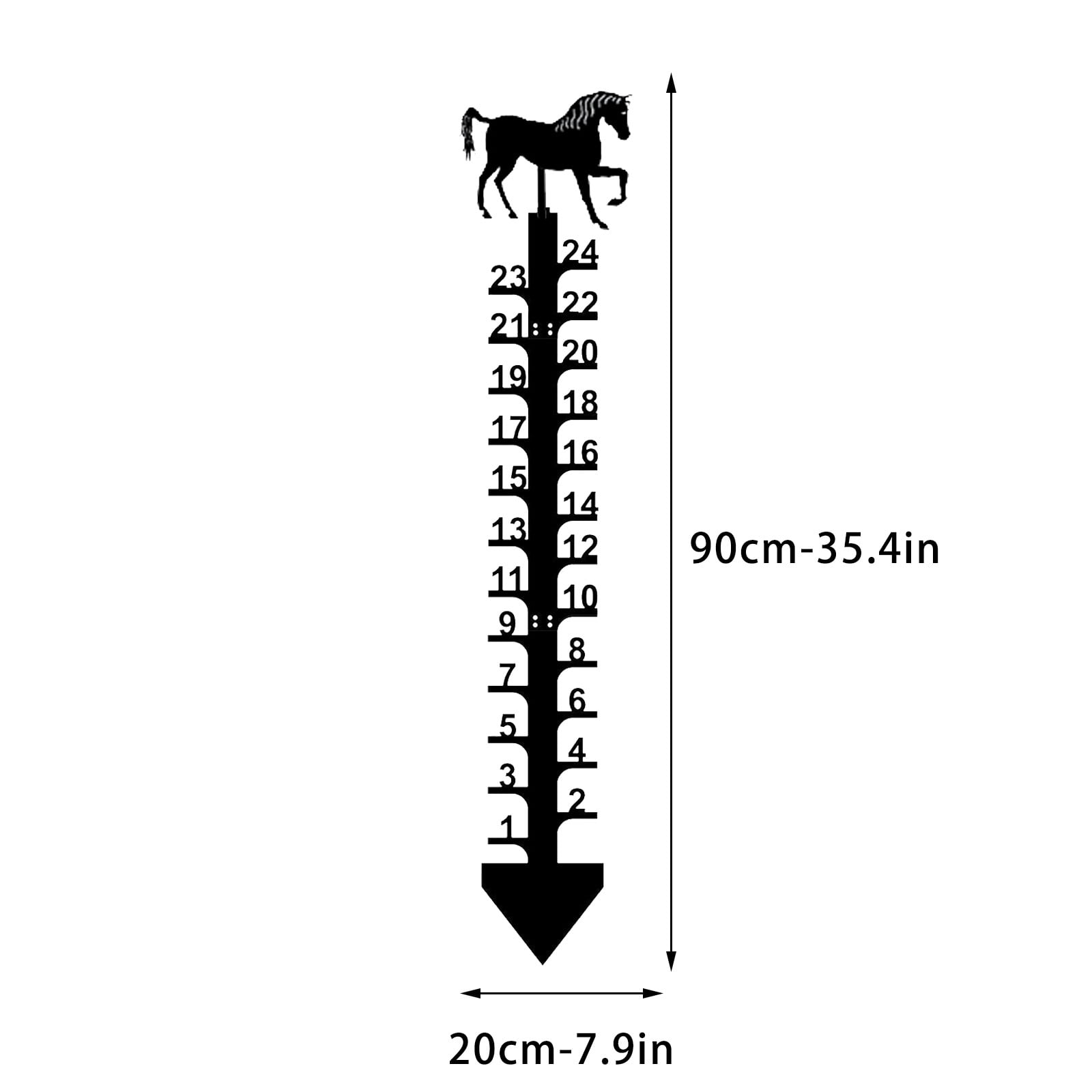 Festive Snowflake Design Snow Ruler, Hand-Painted Metal Christmas Decoration for Outdoor Garden, Functional Snow Gauge to Measure Winter Snowfall Depth