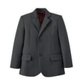 thumbnail image 4 of Boy's Dark Gray Suit Jacket Formal Suit for Wedding Church Birthday Party Prom School Homecoming Stage Show, 4 of 5