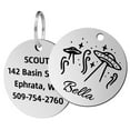 thumbnail image 1 of Personalized Pet ID Tags, Customizable Stainless Steel Dog and Cat Tags with Multiple Designs, Pet ID Name Dog Tags, Cat Collar Accessories Gifts for Pet Lovers, 1 of 1