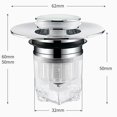 thumbnail image 3 of MYG Bathroom Drain Stopper Anti Clogging Easy Installation PopUp Sink Drain, 3 of 9