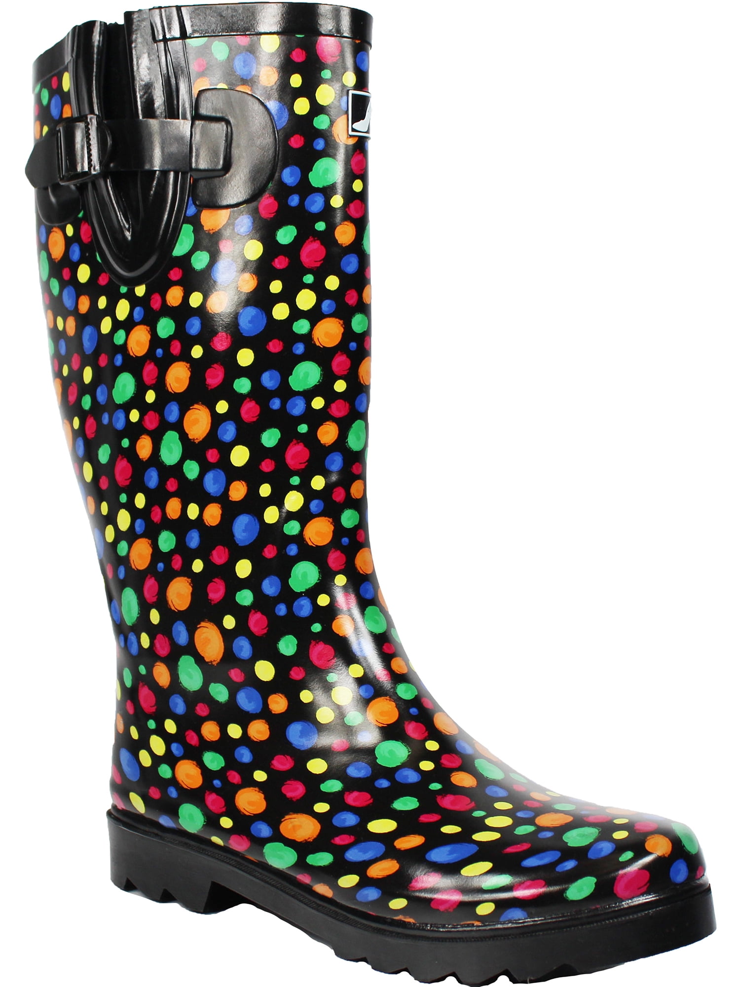 OwnShoe Womens Waterproof Rain Boots High Top Pull On Rubber Rain Shoes ...