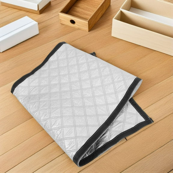 OULII Durable Silver Fridge Cover, Aluminum Cotton, Sun Protection