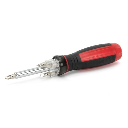 Hyper Tough LED Lighted Screwdriver, 2 Slotted and 2 Phillips Bits